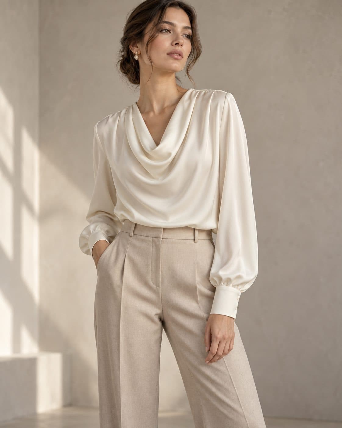 Atelier Blouse in pearl