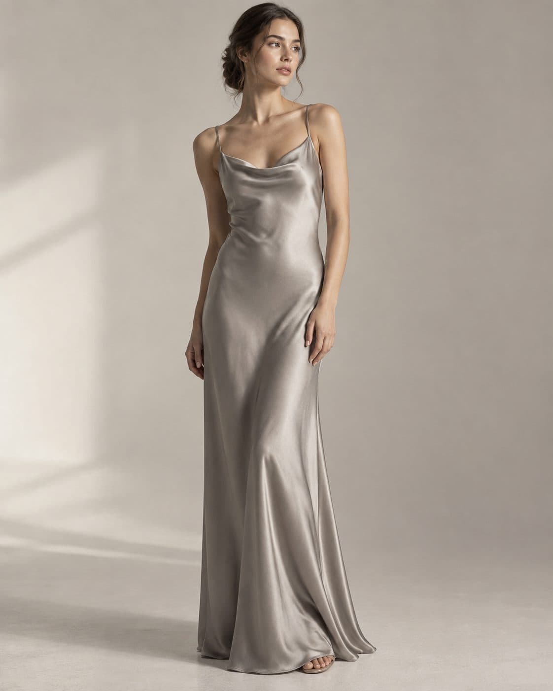 Model wearing the Serein Slip Dress